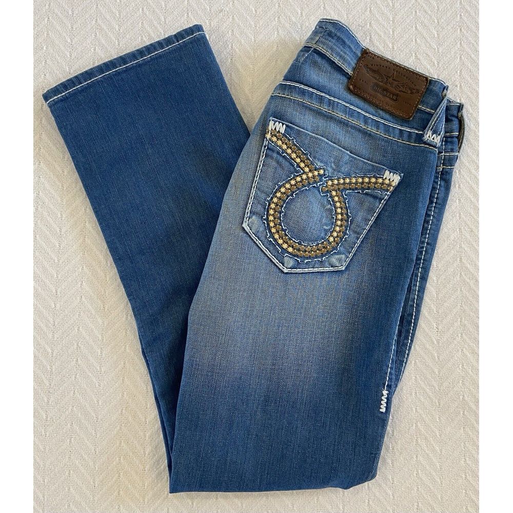Big Star Jeans Womens Sz 26 x 26 Remy Thick Stitch Low Rise Stretch Straight Leg